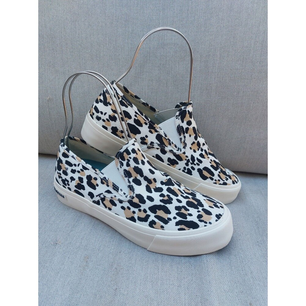 SeaVees Baja Platform Leopard  Womens slip on Sneakers Size 9.5